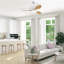 Ventilateur de plafond 47 pouces avec lumière DEL 22W et télécommande 6 vitesses CC pour chambre à coucher-495049674-495049684