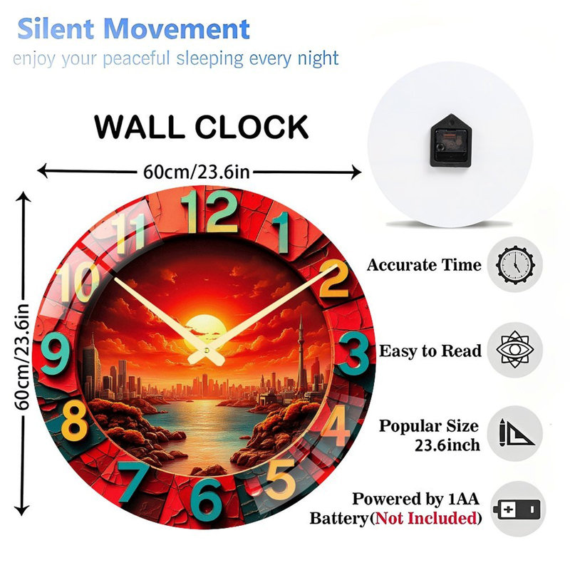 Horloge murale Sunset View