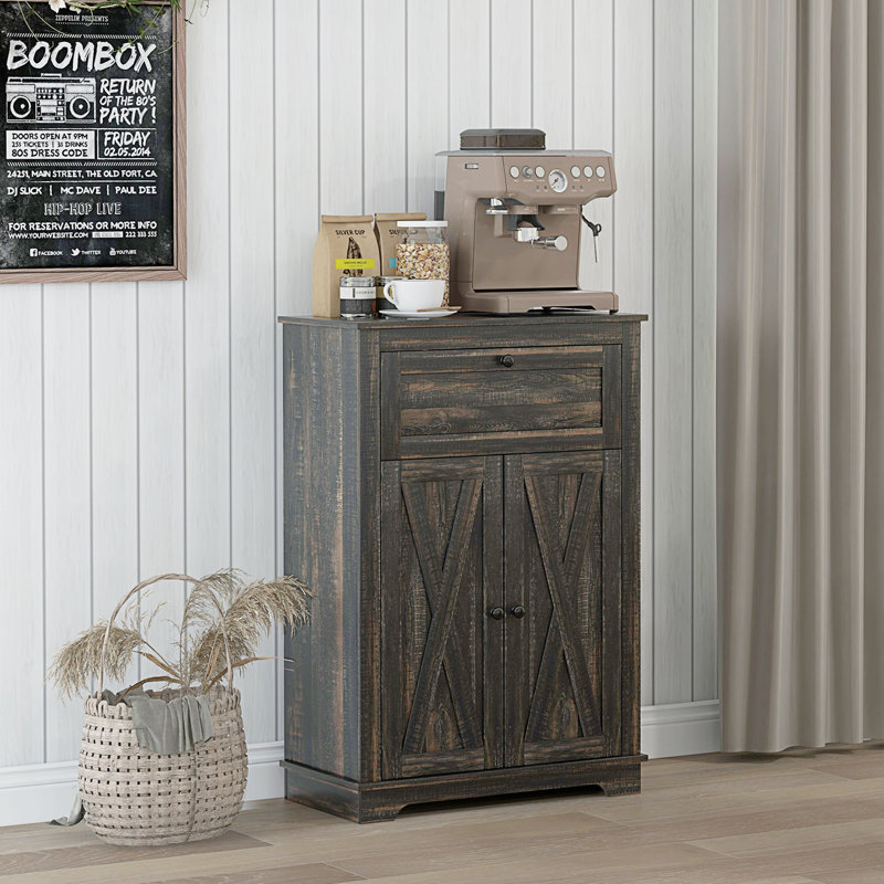Armoire d'appoint avec tiroir, Dark Brown