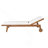 Outdoor Acacia Wood Chaise Lounge With Weather-Resistant Polyester Cushion, Adjustable-1082209151
