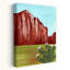 Art mural de paysage de fleurs de cactus de Southwest