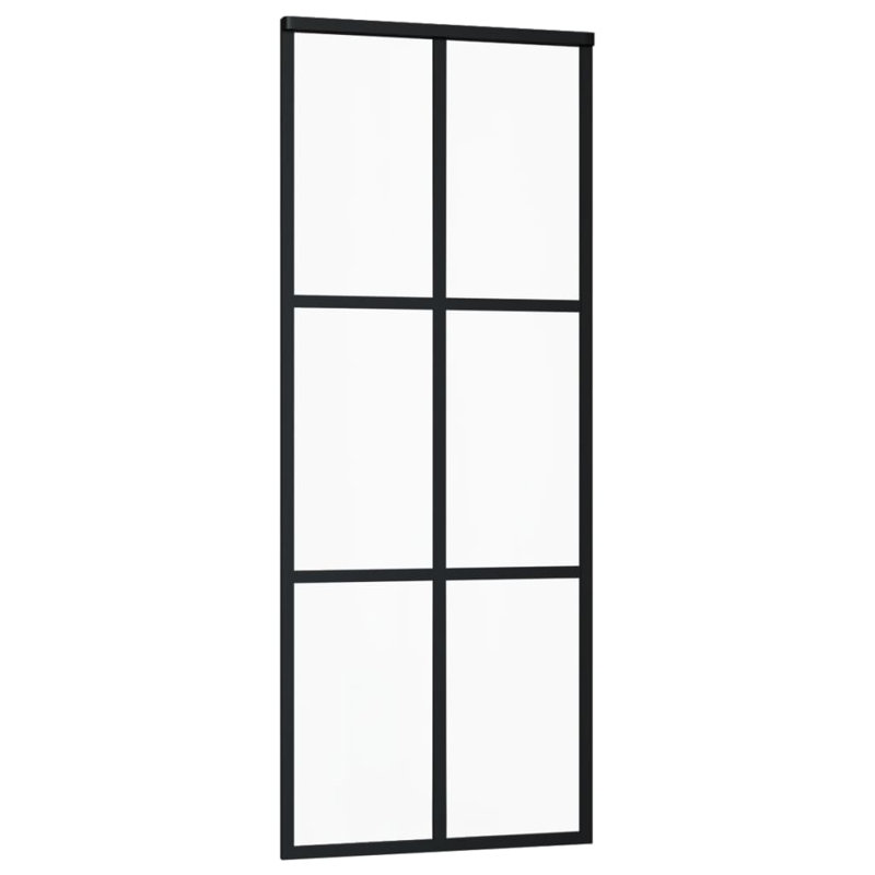 Porte coulissante en verre Nottaway, H 80,7 po x l 29,9 po x P 0,8 po