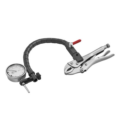 Dial Test Indicator with 360-Degree Flexible Arm and 360-Degree Locking Pliers, 0.001 inch Accuracy, 0-1 inch Range, Professional for Machine Set-Up, Narrow Area Measurement, Storage Case