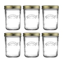 Safety Coated Wide Mouth Glass Jars, 64oz, PTFE Lined Caps, case/6