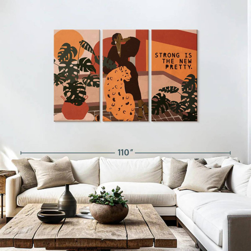 Strong African Woman, 48" H x 74" W
