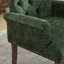 Chaise de salle à manger rembourrée en tissu de chenille, pieds courbés en bois massif, élégante chaise de salle à manger avec accoudoirs pour salle à manger club, paquet simple, SW1895OL-2106245217