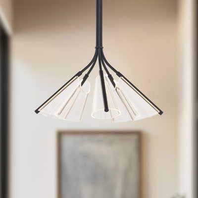 Lustre linéaire moderne et unique à 4 lumières Mulberry