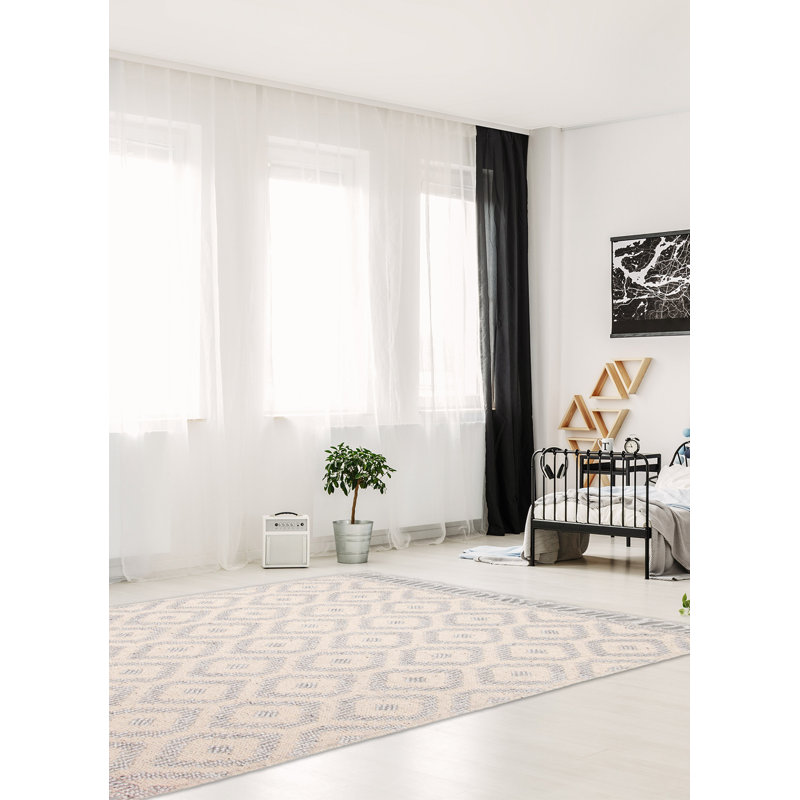 Tapis unique brun clair de 5 pi 3 po x 7 pi 5 po Sienna
