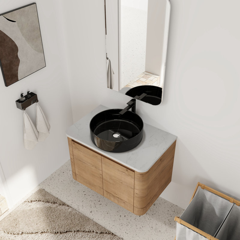 Meuble-lavabo simple 30 po avec comptoir en pierre reconstituée