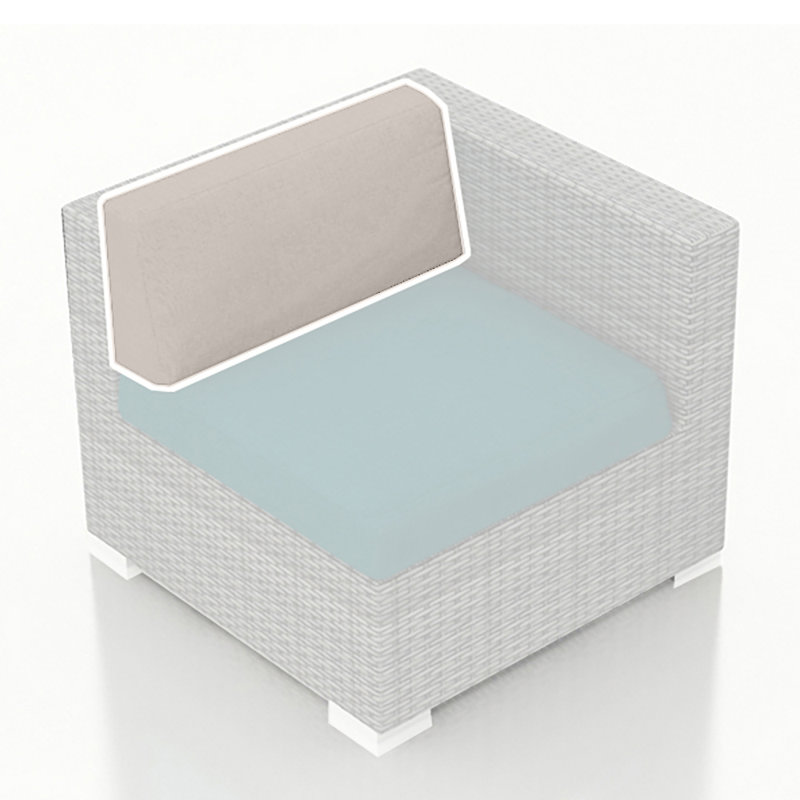 29" Single Seat Back Cushion - Cast Lagoon, Cast Silver