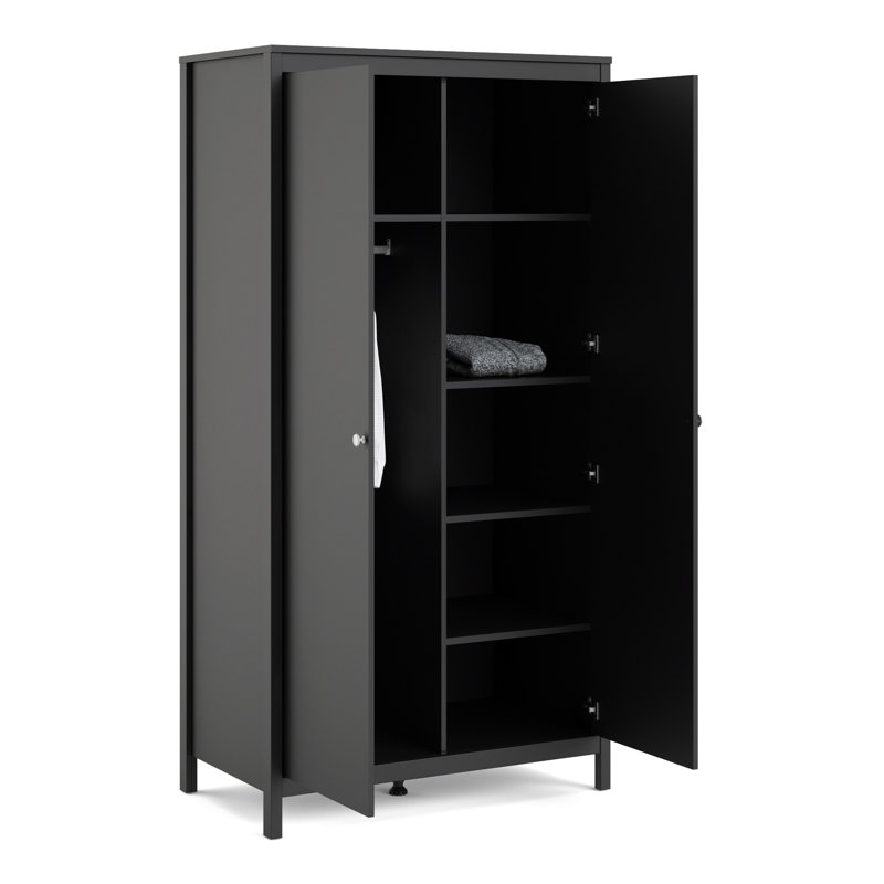 Cynsere 2 Door Wardrobe, Black