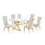 Ensemble de salle à manger rectangulaire L 78 po x l 40 po Hitansh-1573901482-1573784629-1573784630