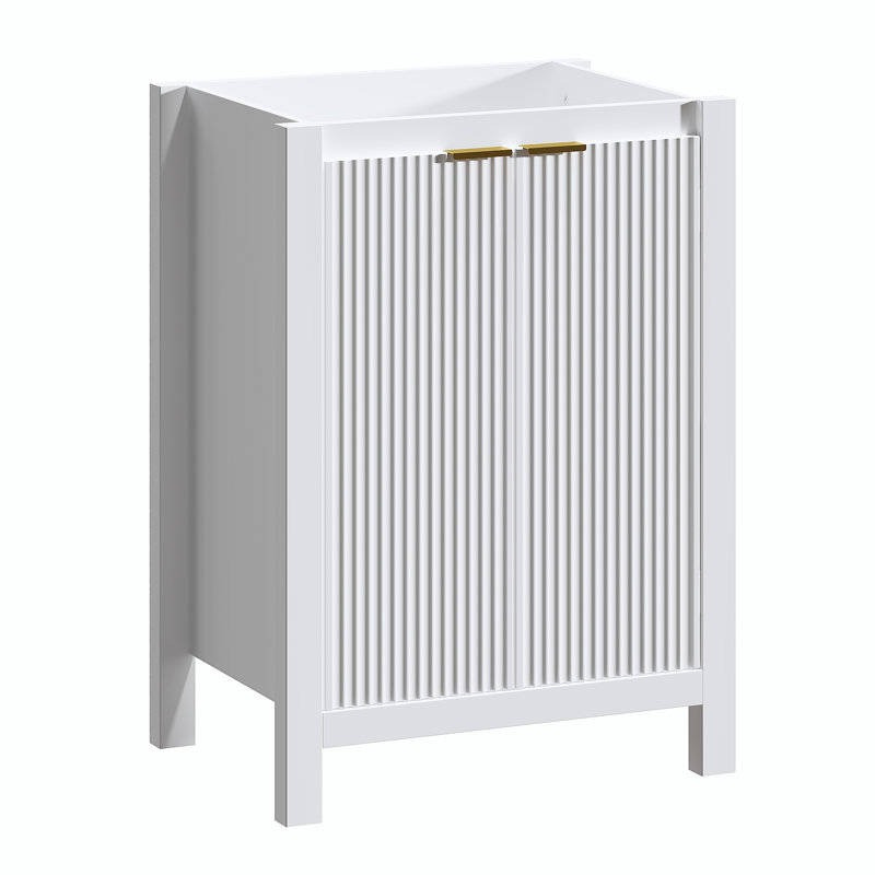 Base de meuble-lavabo simple 24 po seulement, white