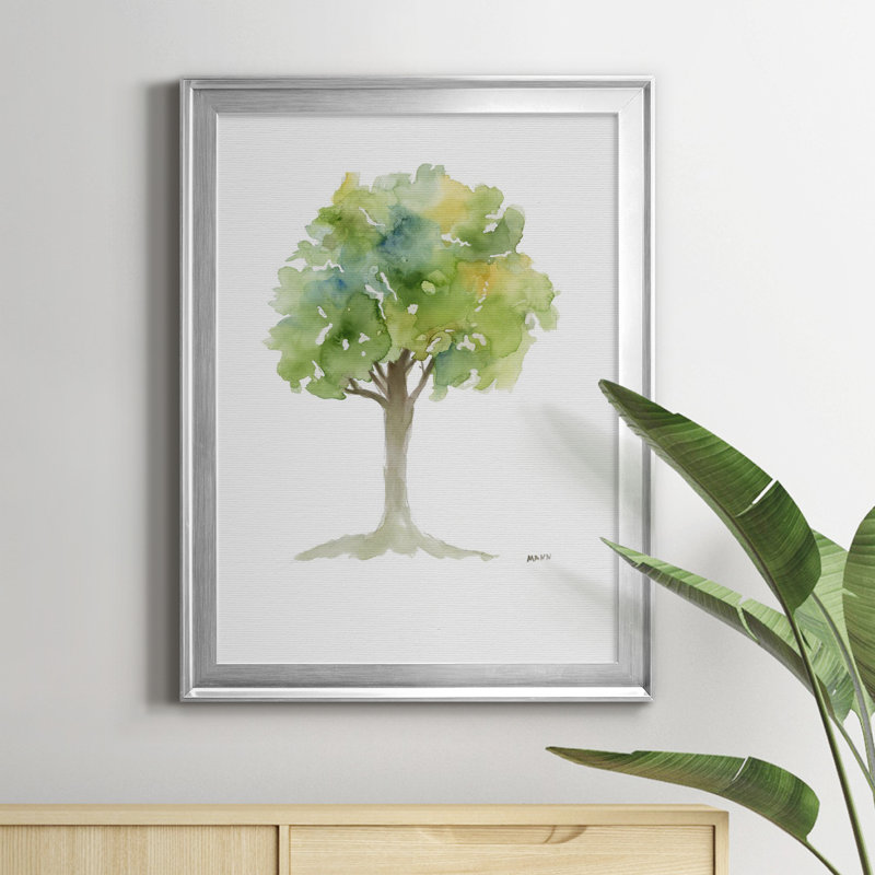 Larbre III - reproduction d'art sur toile, Toile avec cadre argenté, H 22,5 po x l 30,5 po x P 1,5 po