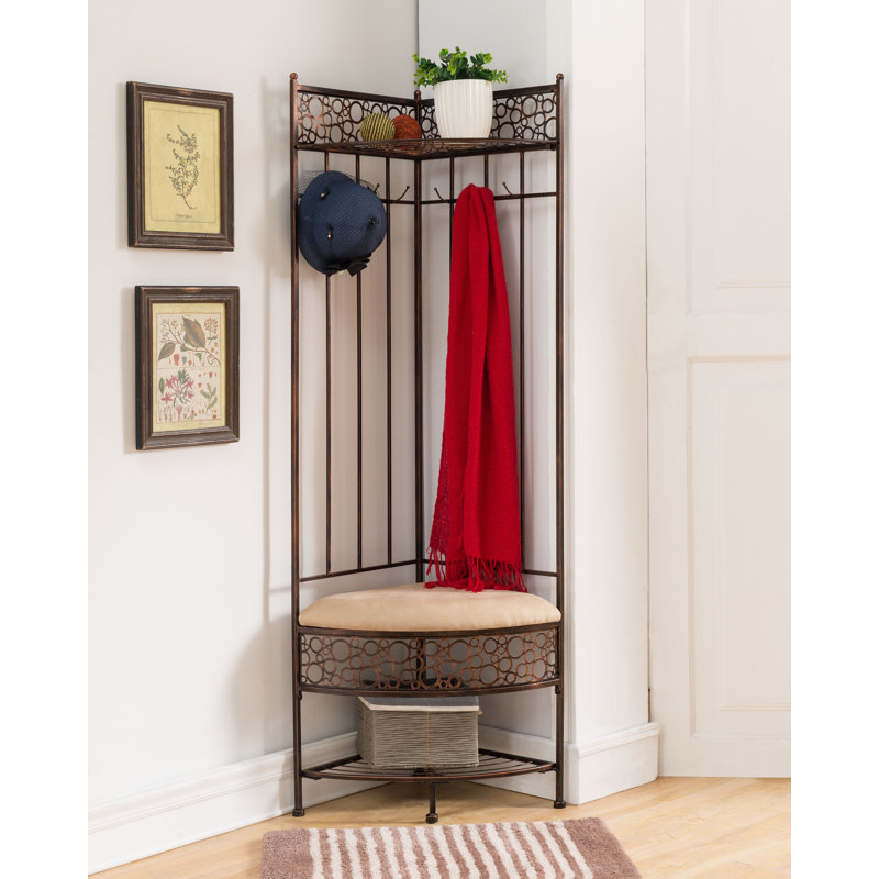 26 " Wide Hall Tree with Shoe Storage and Shelves