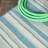 Raygoza Wavy Stripe Modern Aqua/Cream Indoor/Outdoor Rug-69806849