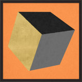 Cube With Gold 2 Print by Christopher Kennedy
