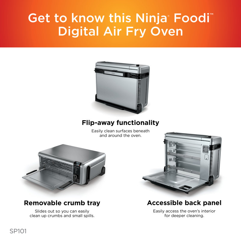 Stainless Steel Digital Air Fryer Oven with Keep Warm Function
