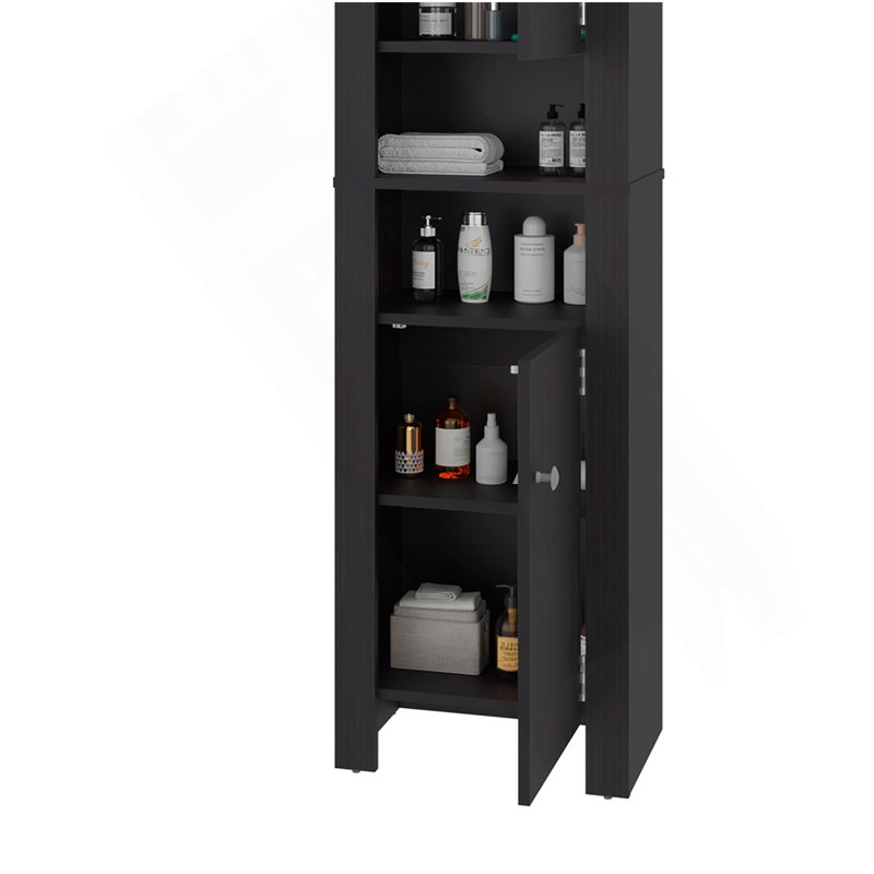 Armoire haute avec compartiments fermés Wenge