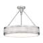 Plafonnier semi-encastré 3 lumières en nickel satiné 22 po Quinn-967003682