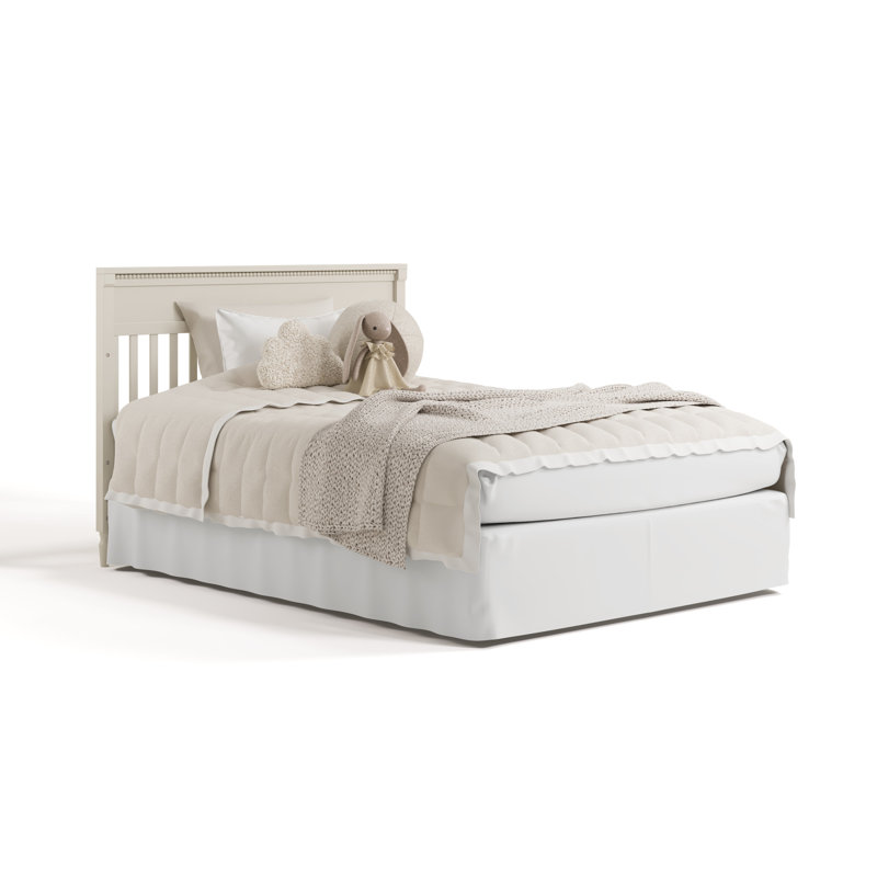 Lit de bébé convertible 5-en-1 Valencia avec garde-corps en prime, Crème