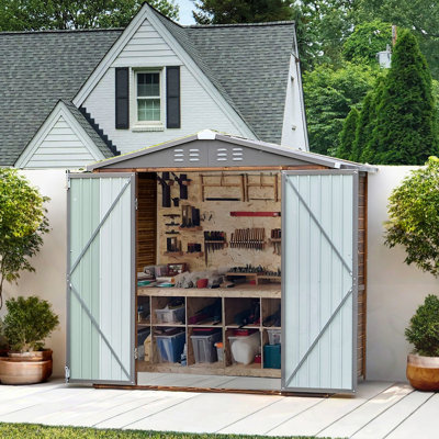 Outdoor Storage Shed With Lockable Door And Window