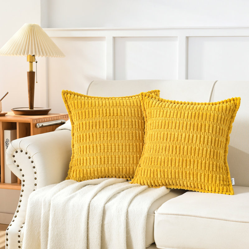  Housse pour repose-pieds Boucle, Carré 18 po, Jaune