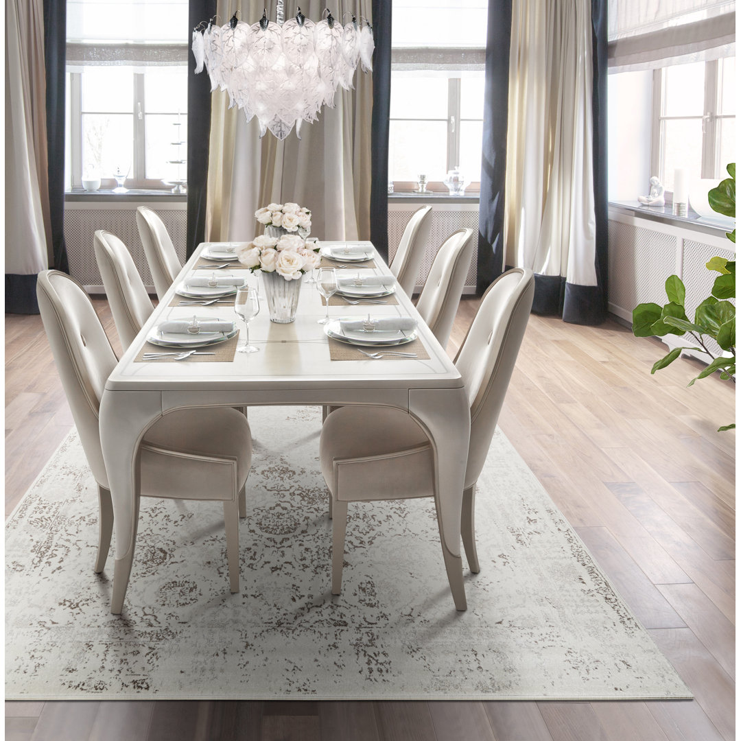 London Place 7-piece Dining Room Set - Creamy Pearl Michael Amini