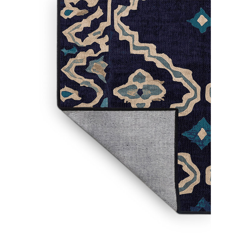 Tapis gris lavable à la machine, Carré 7 pi