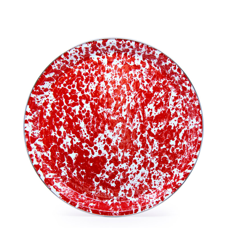 Swirl Tray, Large 20" Tray, Red Swirl
