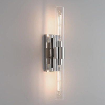 Fabrianna Brass Glass Wall Light