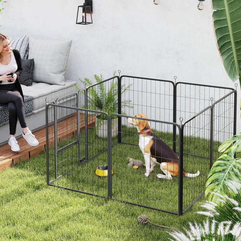Steel Exercise Pen, 80cm H x 136cm W x 136cm D