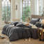 Ensemble de housse de couette à rayures ondulées 100% coton lavé MooMee-107521570-107521577