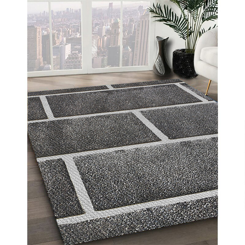 Tapis géométrique gris, Rectangle 7 pi x 9 pi