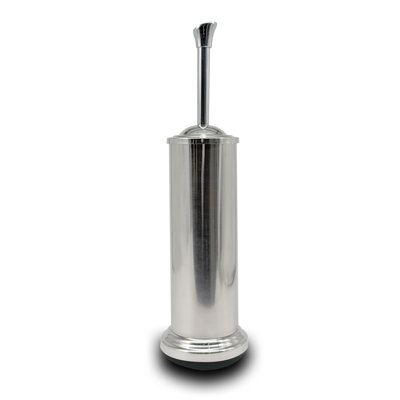 Brosse de toilette Indecor Home en acier inoxydable avec support, ensemble de nettoyage de salle de bain en métal, antirouille, hygiénique, durable, design moderne