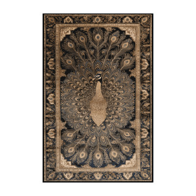 Machine Washable Persian Brown Area Rug