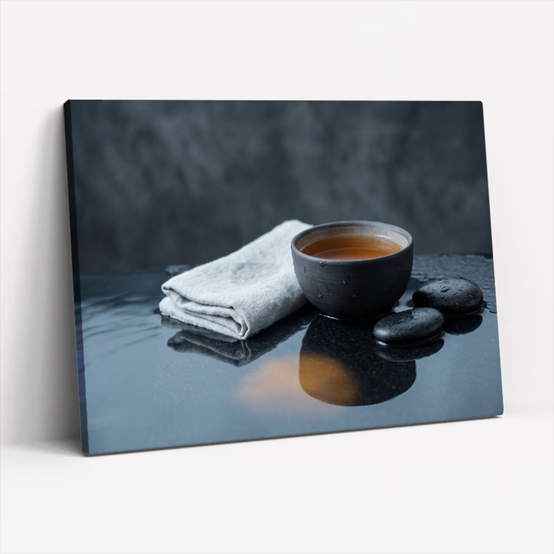 Ensemble de 1 toile murale Zen Tea, H 12 po x l 18 po, Toile tendue