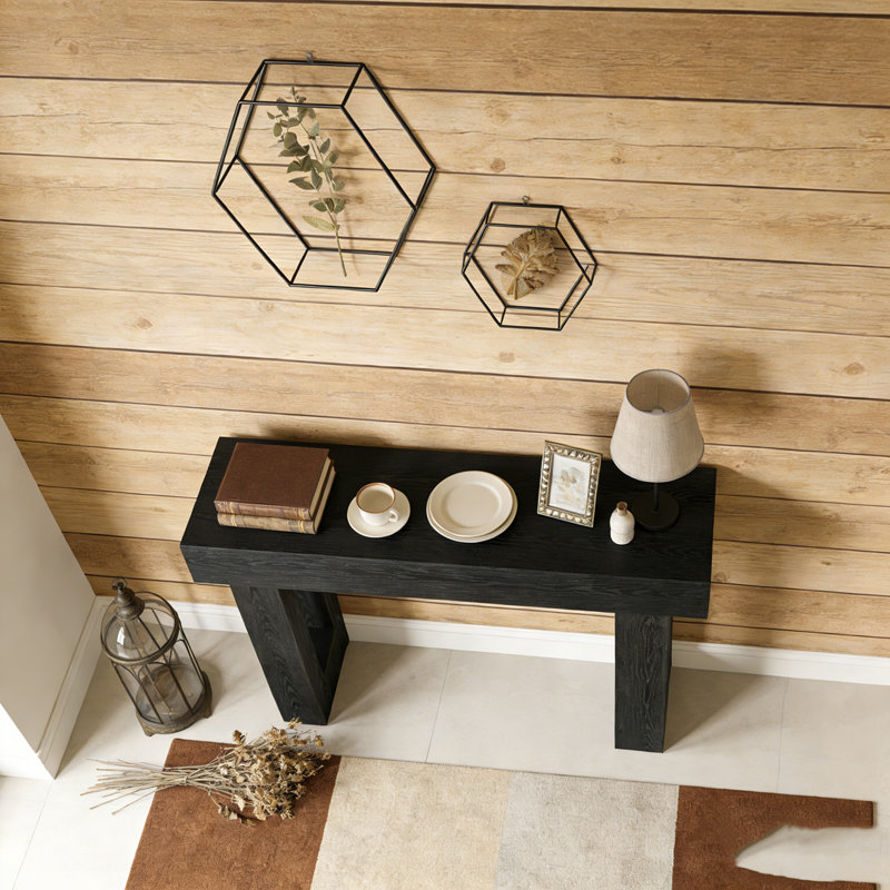 Console en bois pour canapé d'entrée, Noir