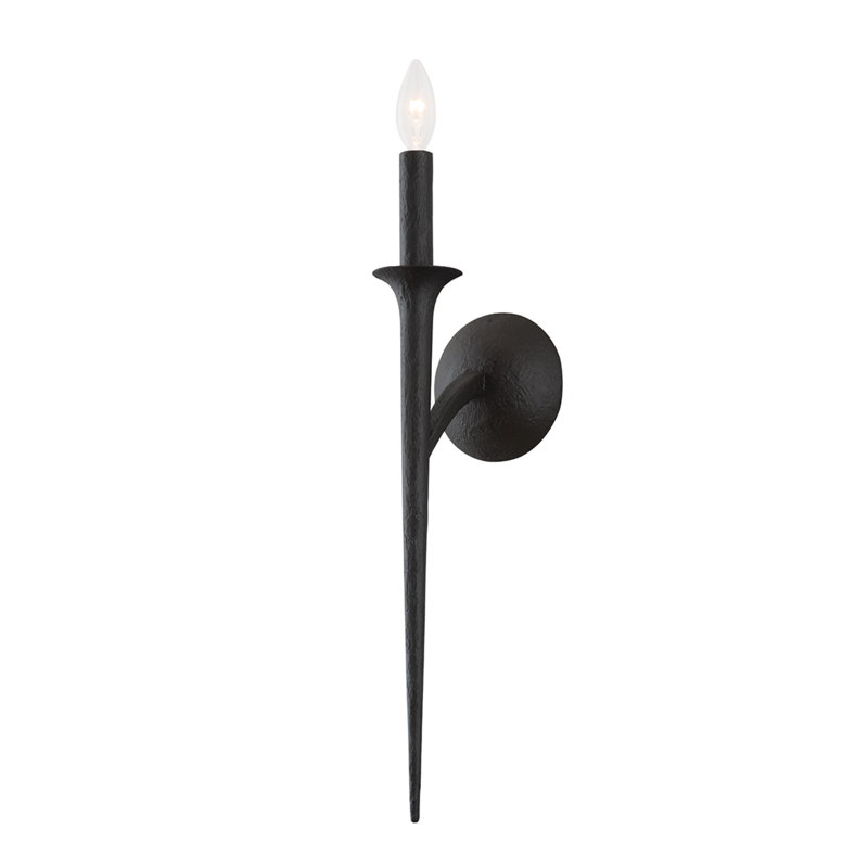 Applique murale 1 lumière Luca 4,75 po, Fer noir