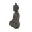 Aghnadarragh Polystone Meditating Buddha Brown Decorative Sculpture with Engraved Carvings and Relief Detailing
