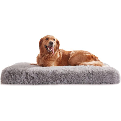 Fluffy Orthopedic Dog Bed with Waterproof Removable Cover, Self-Warming Dog Bed with Nonslip Bottom