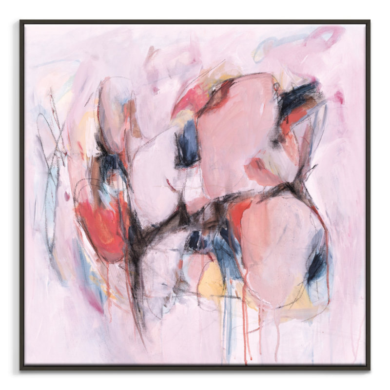 How Does It Feel by Brenda Meynell - Painting on Canvas, 61cm H x 61cm W, Timber Floater Frame