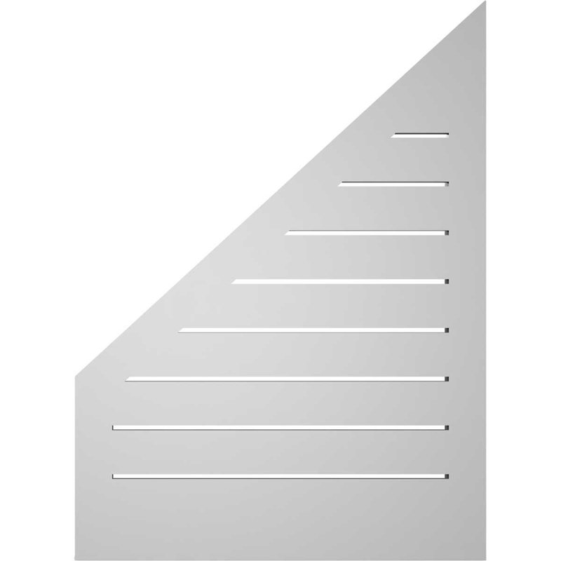 Half Peaked Right Surface Mount Signature Urethane Functional Gable Vent 11/12 Pitch, Primed Tan, 30" H x 22" W x 1.5" D