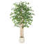 Ficus artificiel en figuier blanc en pot décoratif, plante artificielle réaliste avec bois naturel multi-troncs pour la décoration de bureau personnel-658401131