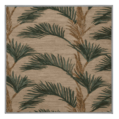Washable Date Palm Hawaiian Area Rug