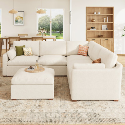 Abramson L-Shaped Corner Sectional Reversible Sofa Cloud Couch