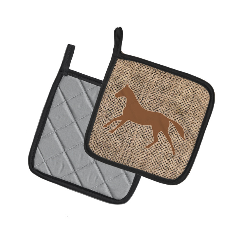 August Grove® Dasha Polyester Potholder Set, Brown