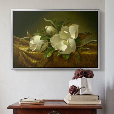 Magnolias sur velours doré, v. 1888-1890 - Martin Johnson Heade, toile tendue avec châssis