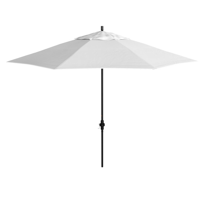Parasol de patio 11 pieds avec manivelle en aluminium Pacifica, Naturel