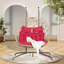 Double chaise à œufs avec support suspendu pour l'intérieur et l'extérieur-407662967-407662955